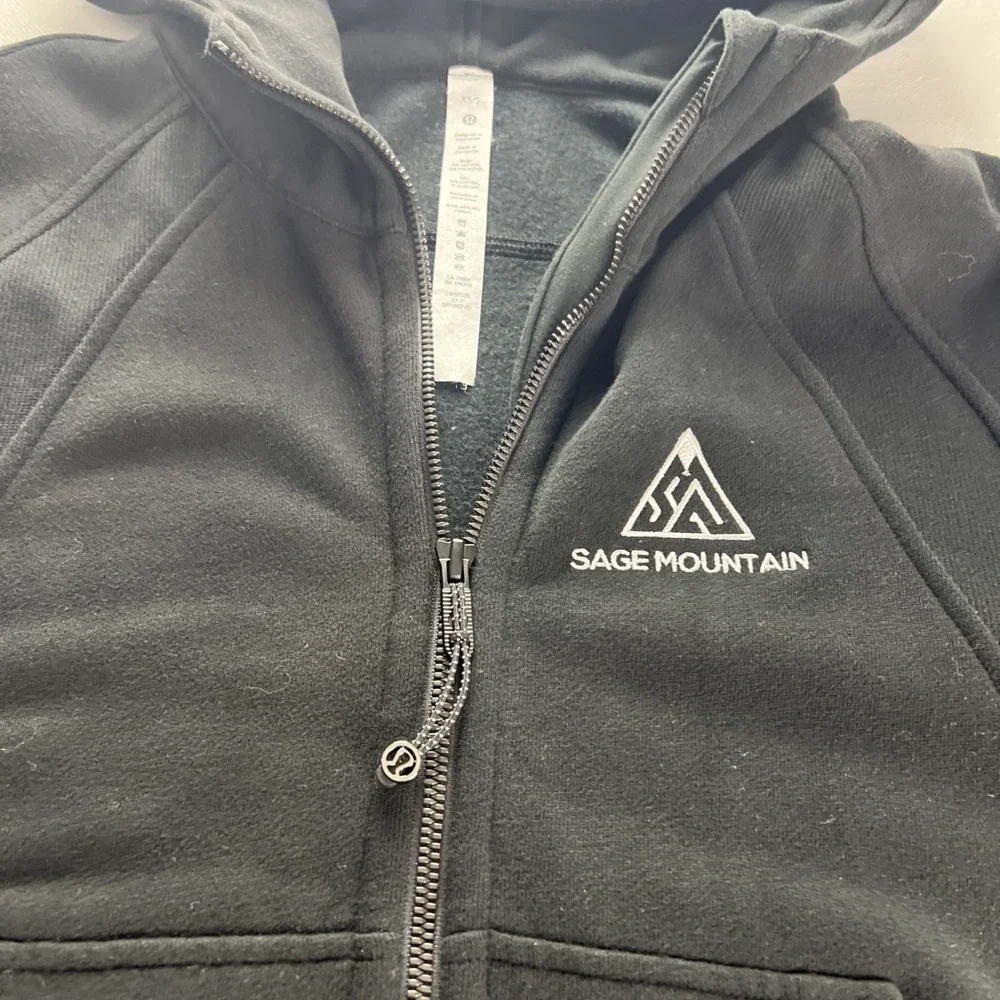 Lululemon Scuba Oversized Full Zip‎ Hoodie Size XS/S Blk Jacket Sage Mountain F9